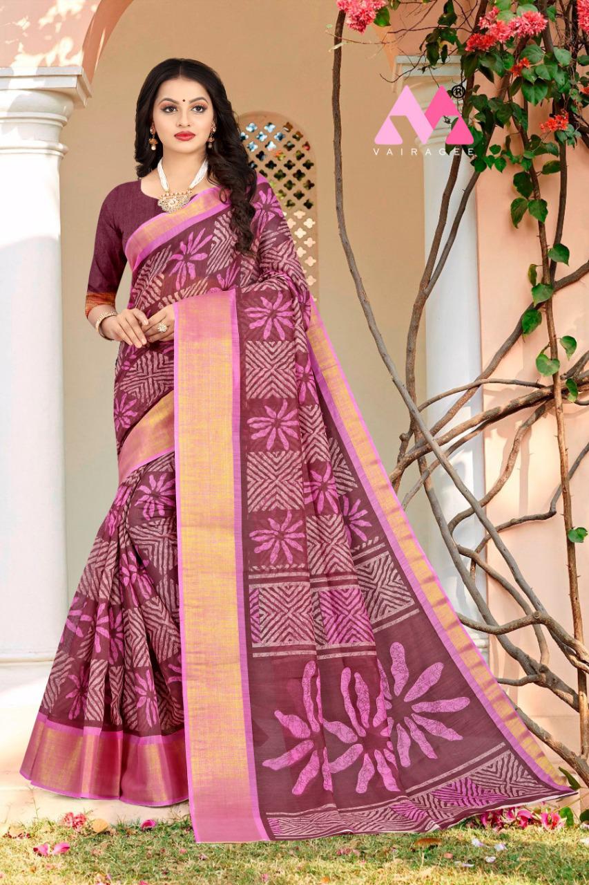 Shibori Latest Fancy Regular Wear Cotton Linen Saree Collection